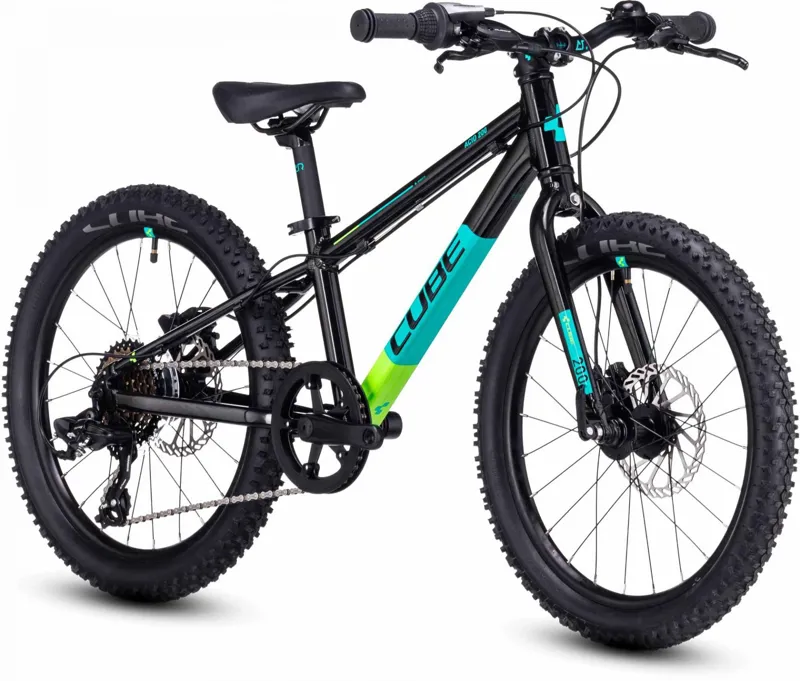 Cube Acid 200 Disc Children's Bike in Black/Green-3